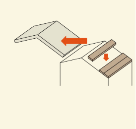 屋根の吹き替え工法の説明図
